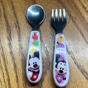 Disney,‎ Mickey and Minnie learning curve spoon and fork 2003